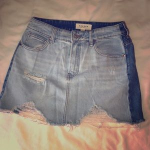 Pacsun distressed denim skirt